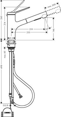 Hansgrohe Zesis M33 ééngreeps keukenmengkraan 150 uittrekbare vuistdouche 2jet sBox lite, chroom Hansgrohe Zesis M33 ééngreeps keukenmengkraan 150 uittrekbare vuistdouche 2jet sBox lite, chroom