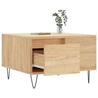 Salontafel 55x55x36,5 cm bewerkt hout sonoma eikenkleurig - thumbnail