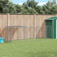VidaXL Hondenkennel 330x110x110 cm staal zilverkleurig - thumbnail