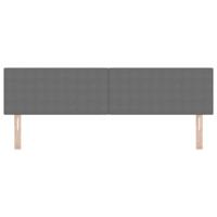LED Hoofdbord met LED-striplichten Lichtgrijs 180 cm Polyester - thumbnail
