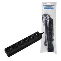LogiLink LPS238B Stekkerdoos Zwart Randaarde stekker 1 stuk(s) - thumbnail