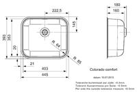 Reginox spoelbak - Colorado Comfort - vlak + onderbouw - 40 x 35 cm - R24195 - thumbnail