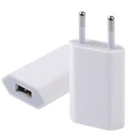 EU Plug 5V / 1A USB Laderadapter voor iPhone Galaxy Huawei Xiaomi LG HTC en andere Smart Phones oplaadbare Devices(White) - thumbnail