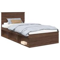 Bedframe Bruin Eiken 100 x 200 cm Massief grenenhout - thumbnail