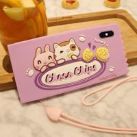 Full Package Anti-falling Silicone Sleeve for iPhone X / XS?Okashi Land ?(Purple) - thumbnail