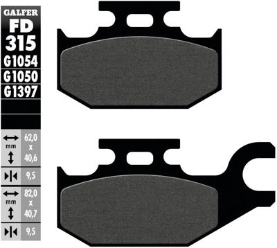 GALFER remblokken "fd315" brake pad fd315 g1050 organic scooter