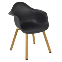 Lesli Living Montreux tuinstoel zwart|naturel - thumbnail