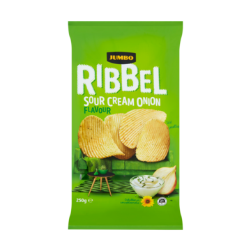 Jumbo Ribbel Sour Cream Onion Chips 250 g Jumbo Ribbel Sour Cream Onion Chips 250 g