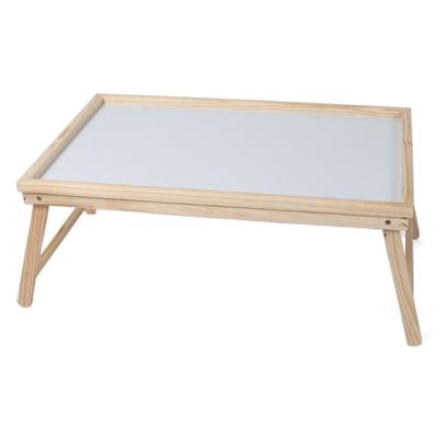 Gerimport - Houten Dienblad voor op bed - Dienblad met pootjes - Bedsteun van Bamboe hout - Ontbijt dienblad -
