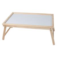 Gerimport - Houten Dienblad voor op bed - Dienblad met pootjes - Bedsteun van Bamboe hout - Ontbijt dienblad - - thumbnail