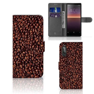 Sony Xperia 10 II | Book Cover | Koffiebonen | Portemonnee hoesje Sony Xperia 10 II | Book Cover | Koffiebonen | Portemonnee hoesje