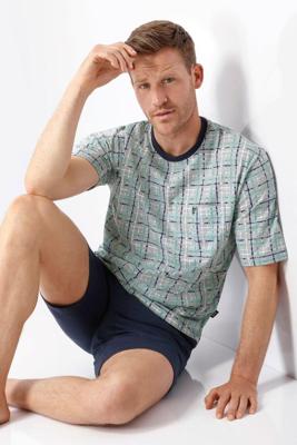 Geruite heren shortama Hajo