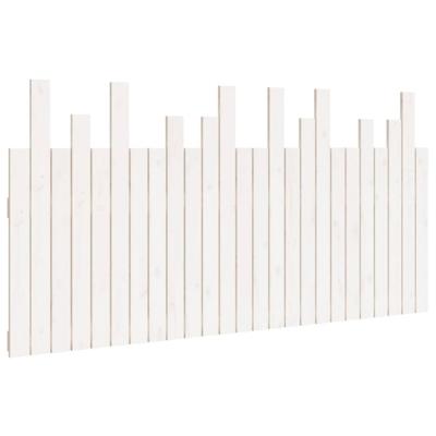 Hoofdbord wandmontage 159,5x3x80 cm massief grenenhout wit