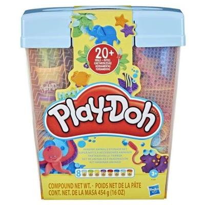 Play-Doh fantasiedieren opbergset - 8 kleipotjes