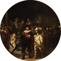 WallArt behangcirkel the night watch 142,5 cm - thumbnail