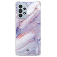 Samsung Galaxy A53 shockproof hoesje - Marmer paars - thumbnail
