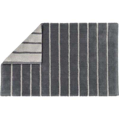 Cawö CAWÖ Home Keerbare Badmat Balance Gestreept 1008 73 anthrazit 60x60 - thumbnail