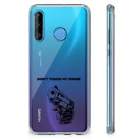 Huawei P30 Lite Anti Shock Case Gun Don't Touch My Phone - thumbnail
