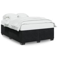 Bedframe zonder matras 140x190 cm fluweel zwart - thumbnail