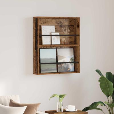 Tijdschrift Rek met plank Oudhout 60 x 12 x 70 cm Bewerkt hout Tijdschrift Rek met plank Oudhout 60 x 12 x 70 cm Bewerkt hout