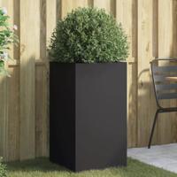 VidaXL Plantenbak 42x38x75 cm staal zwart - thumbnail