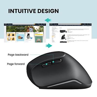 Perixx PERIMICE-804 Ergonomische muis Bluetooth Optisch Zwart 6 Toetsen 1600 dpi Ergonomisch Perixx PERIMICE-804 Ergonomische muis Bluetooth Optisch Zwart 6 Toetsen 1600 dpi Ergonomisch