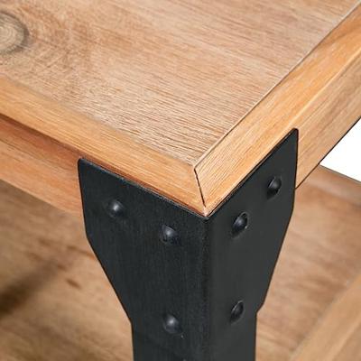 Nachtkastje 40x30x54 cm massief acaciahout staal