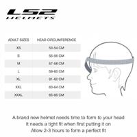 LS2 opklaphelm "ff910 advant ii solid concrete". helmet ff910 advant ii sol. 3xl concrete - thumbnail