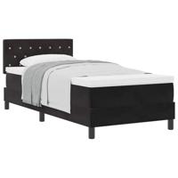 Boxspringbed met Matras met matras Zwart 90 x 190 cm Stof - thumbnail