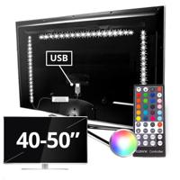 Tv backlight set met 3 RGBWW ledstrips voor tv's 40-50 inch - thumbnail