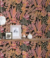AS Creation Antigua - Zwart - Planten Behang - 390953 - thumbnail