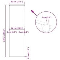 Doucherolgordijn met cassette 80x240 cm stofbreedte 76 cm - thumbnail