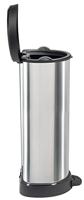 Curver pedaalemmer decobin ovaal 40l zilver - thumbnail