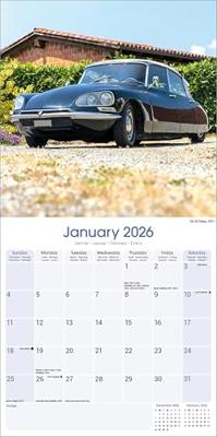 Citroen Classic Cars Calendar 2026 Square Car Wall Calendar - 16 Month