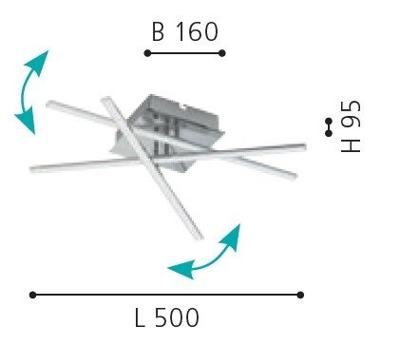 Eglo Decoratieve plafondlampLasana 1 - 18w grijs - 95567
