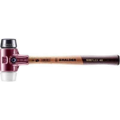 Halder Kunststofhamer | lengte 330 mm hoofd-d. 40 mm | middelhard hout | rubber zwart/superplastic wit | 1 stuk - 3027.040 3027.040 Halder Kunststofhamer | lengte 330 mm hoofd-d. 40 mm | middelhard hout | rubber zwart/superplastic wit | 1 stuk - 3027.040 3027.040