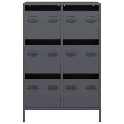 Hoge kast 68x39x101,5 cm staal antracietkleurig Hoge kast 68x39x101,5 cm staal antracietkleurig