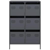 Hoge kast 68x39x101,5 cm staal antracietkleurig - thumbnail