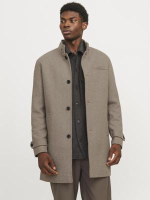 Jack & Jones Jjemelton Wool Blend Coat Sn Winterjassen Greige