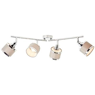 Brilliant 4-lichts plafondlampAlexia chroom en grijs - 99305/22