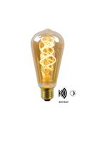 Lucide ST64 TWILIGHT SENSOR - Filament lamp - Ø 6,4 cm - LED - E27 - 1x4W 2200K - Dag/nacht sensor - Amber - thumbnail