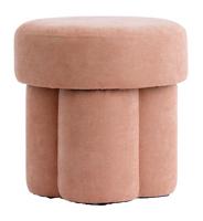 Light & Living Poef 'Curtea' kleur Licht Oranje - thumbnail