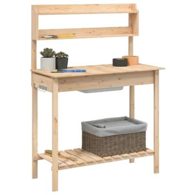 Oppottafel met spoelbak 147,5x44x139,5 cm massief vurenhout Oppottafel met spoelbak 147,5x44x139,5 cm massief vurenhout