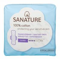 Sanature 100% Katoen Maandverband Super - thumbnail
