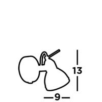 Searchlight WandspotFocus met schakelaar - 1541AB - thumbnail