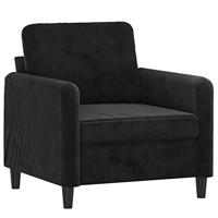 Fauteuil 60 cm fluweel zwart - thumbnail