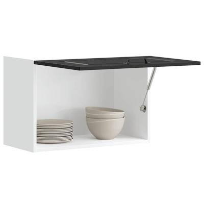 Keukenwandkast Kalmar bewerkt hout zwart Keukenwandkast Kalmar bewerkt hout zwart