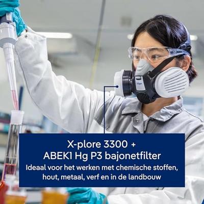 Dräger X-plore 3300 (Halfgelaatsmasker - M) Dräger X-plore 3300 (Halfgelaatsmasker - M)