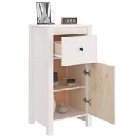 Dressoir 40x35x80 cm massief grenenhout wit - thumbnail