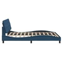Bedframe zonder matras stof blauw 160x200 cm - thumbnail